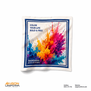 Khăn Bandana In Logo Nghệ Thuật “Color Your Life Bold & Free”