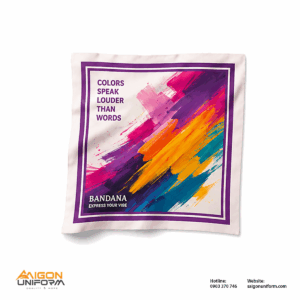 Khăn Bandana In Logo Nghệ Thuật “Colors Speak Louder Than Words”